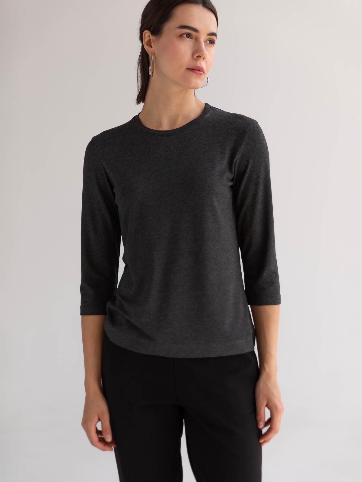 Джемпер меланж FROMUS рукав 3/4 S Темно-сірий (2640-3)