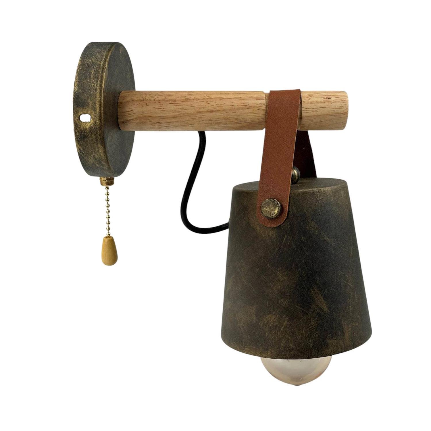 Бра в скандинавском стиле Scan с абажуром Состаренная бронза