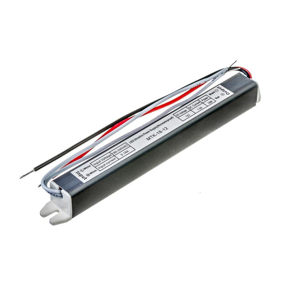 Блок питания металлический корпус 12V 1,5А 18W IP20 SLIM (MTK-18-12V-1,5A)