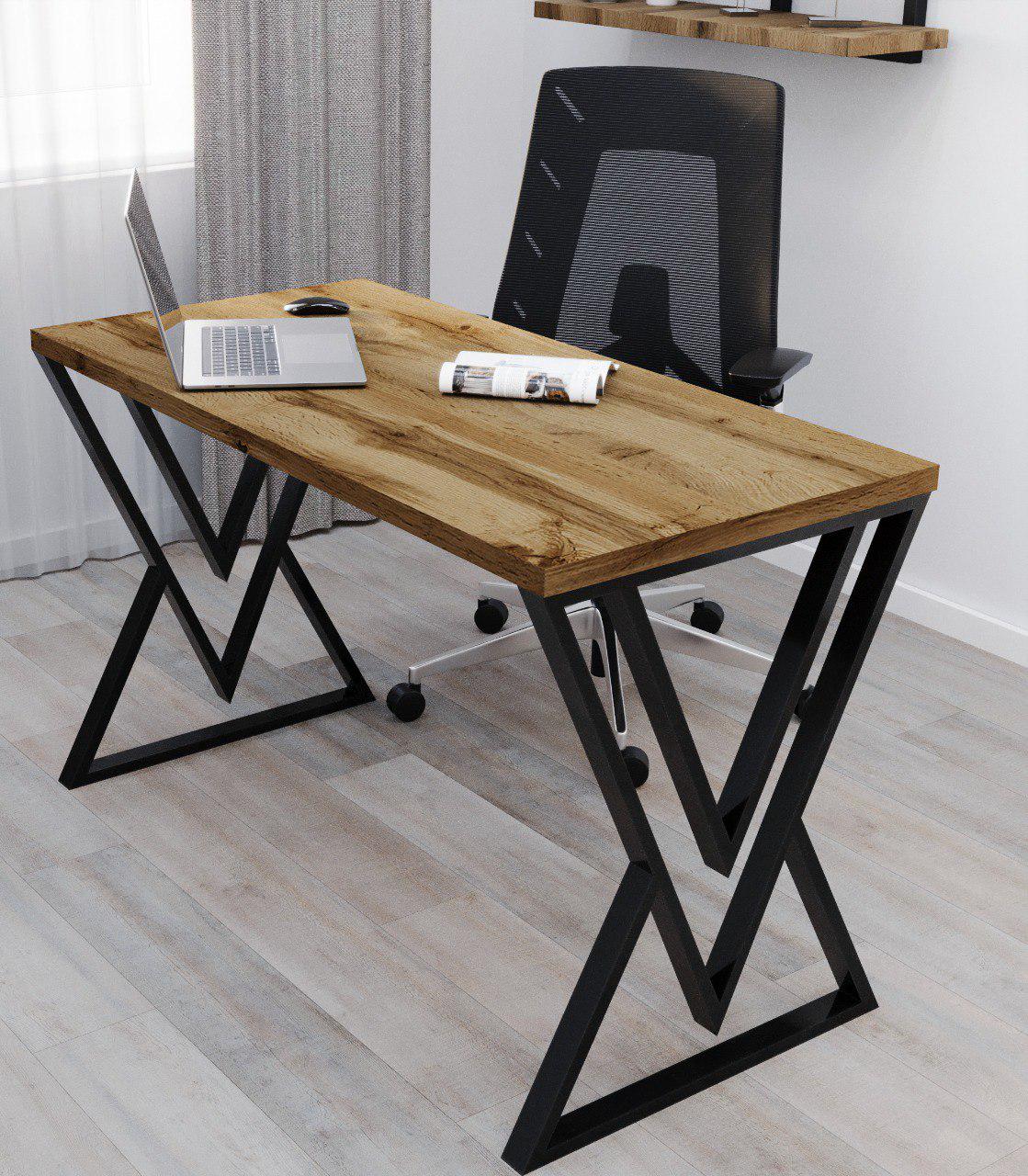 Стіл письмовий Loft Серія 13 металевий профіль 50х25 мм 1400х700х32 мм Дуб тахо (22000098)