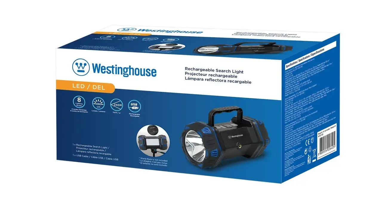 Ліхтар LED пошуковий Westinghouse WF227 з Power Bank 10 Вт (11901948) - фото 4