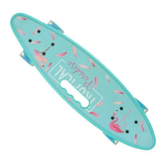 Пенниборд Penny Board SL-AS противень с ручкой колеса светящихся листьев фламинго (33058911)