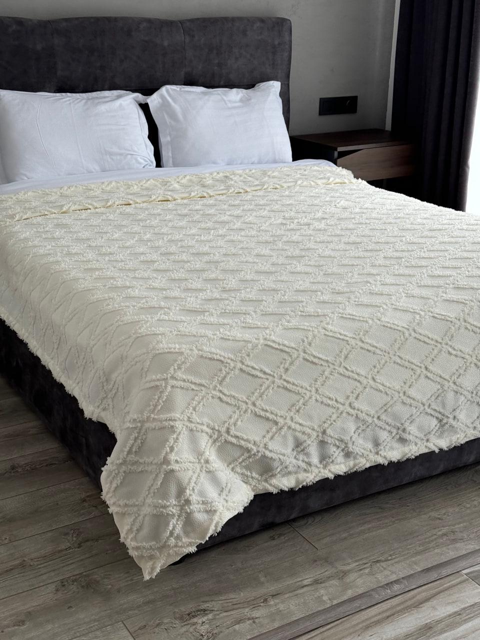 Покрывало Скания 100% коттон 260х250 см Молочный