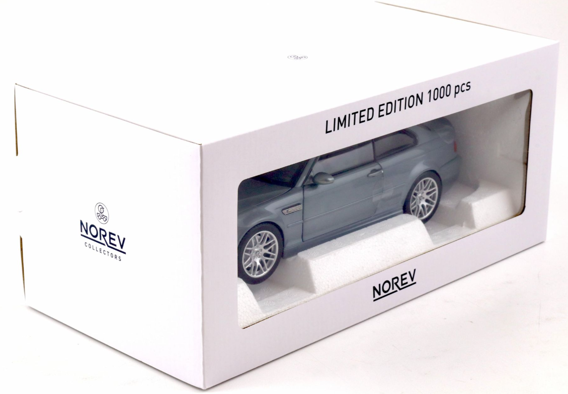 Модель автомобиля Norev 1:18 BMW M3 CSL E46 Coupe 2003 Grey Metallic (183016) - фото 5 Модель автомобиля Norev 1:18 BMW M3 CSL E46 Coupe 2003 Grey Metallic (183016) - фото 5