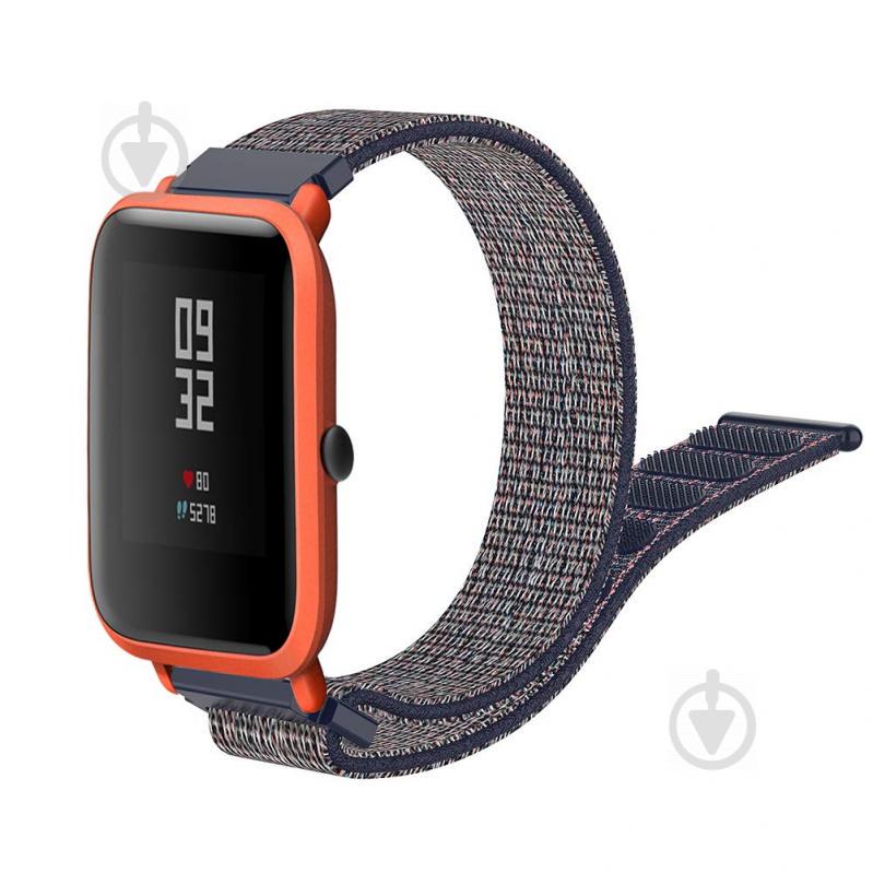Ремешок BeWatch 20 мм липучка для Xiaomi Amazfit Bip Navy (1011398)