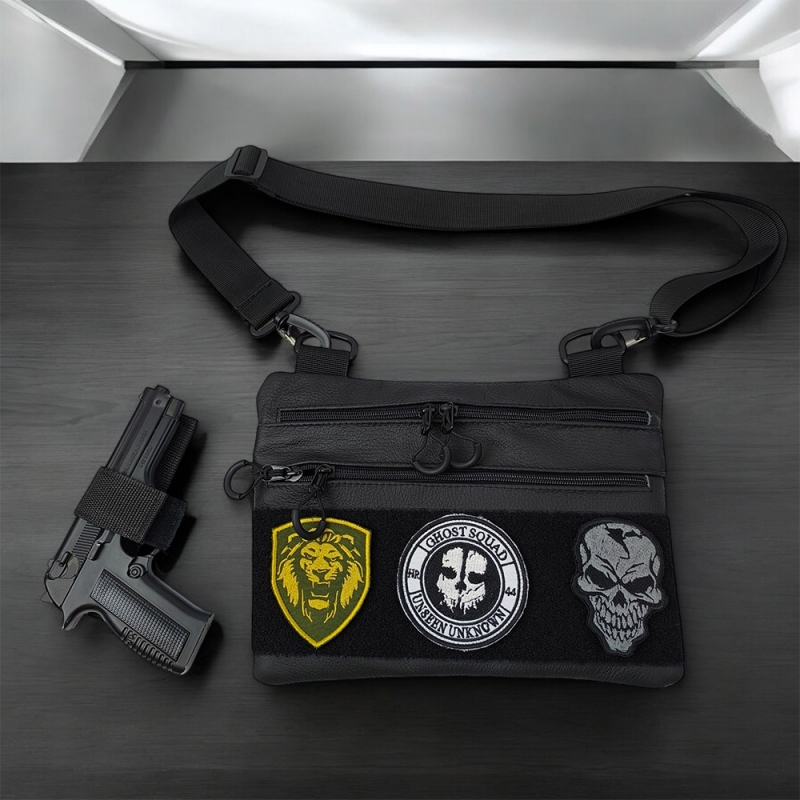 Сумка-кобура 6805 натуральная кожа Black (tf6805) - фото 3 Сумка-кобура 6805 натуральная кожа Black (tf6805) - фото 3