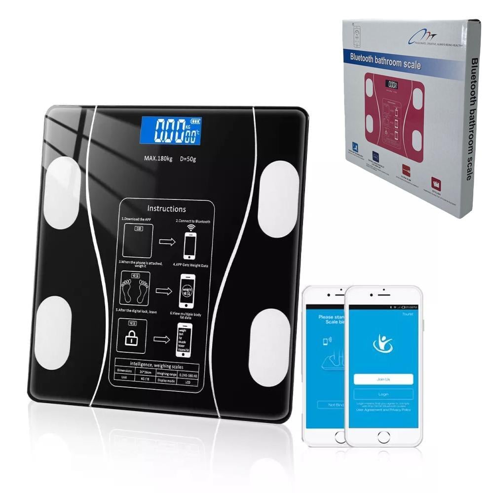 Розумні підлогові ваги Bluetooth Чорний (120.707) - фото 8 Розумні підлогові ваги Bluetooth Чорний (120.707) - фото 8