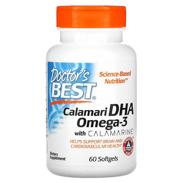 Омега 3 Doctor's Best Calamari DHA Omega-3 with Calamarine 60 Softgels