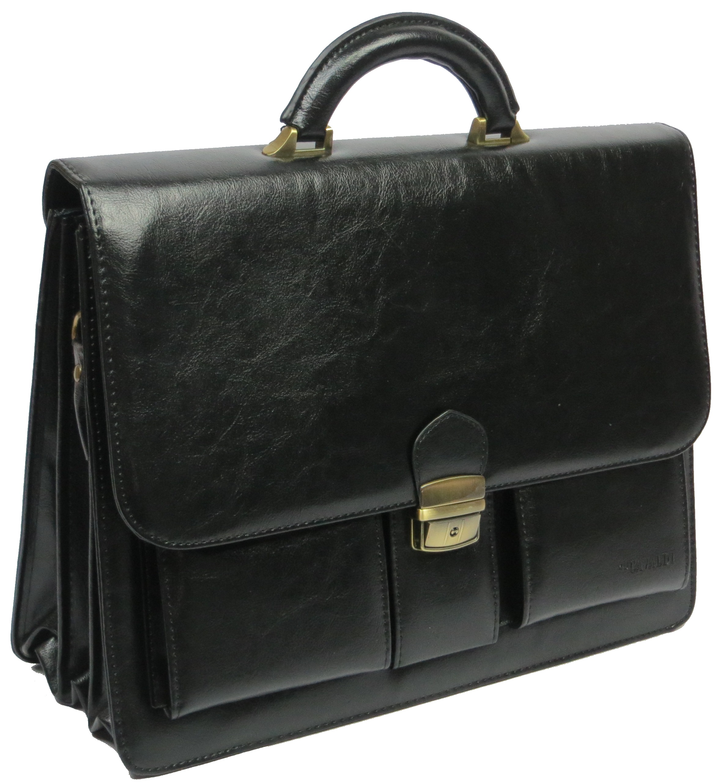 Портфель деловой 4U Cavaldi мужской из искусственной кожи Черный(10-EX black)