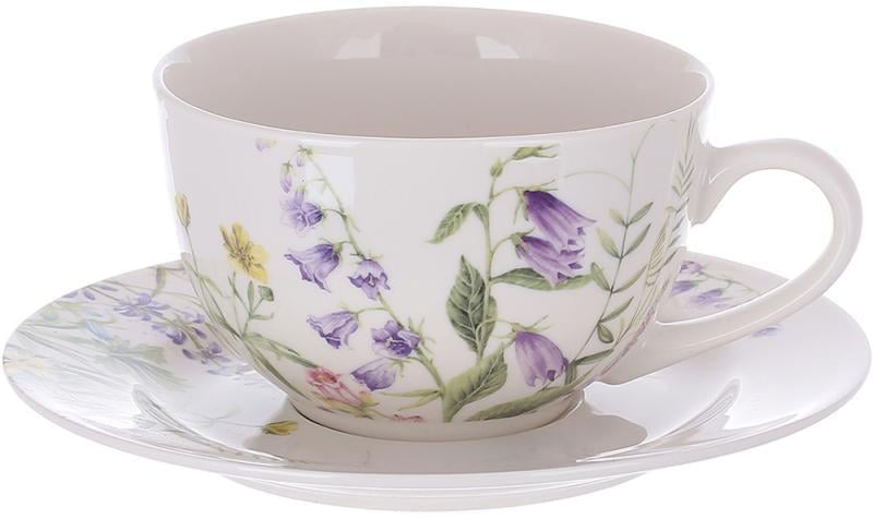 Чайный фарфоровый набор 6 чашек с блюдцами Floral 300 мл Чайный фарфоровый набор 6 чашек с блюдцами Floral 300 мл
