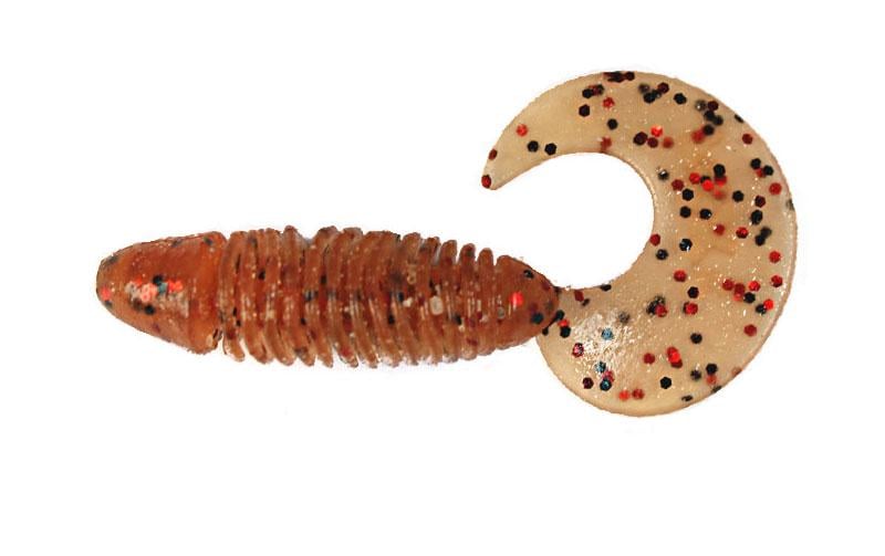 Силиконовый твистер Fox Fluffy №005 для микроджига съедобный 5,5 см 8 шт. Карамельный (5942)