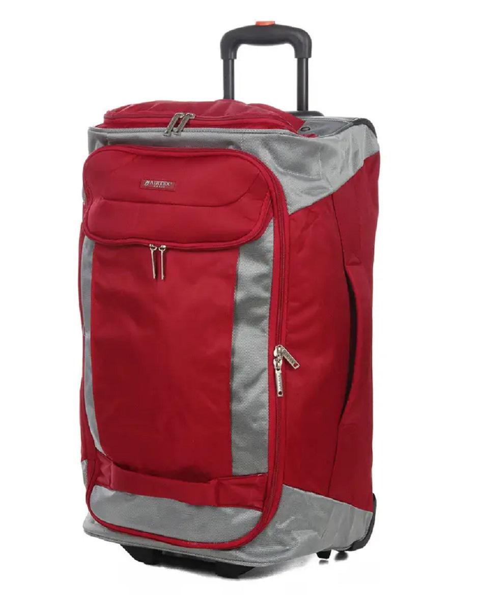Сумка дорожная AIRTEX 611 на колесах средняя 65 см Бордовый (S000193)
