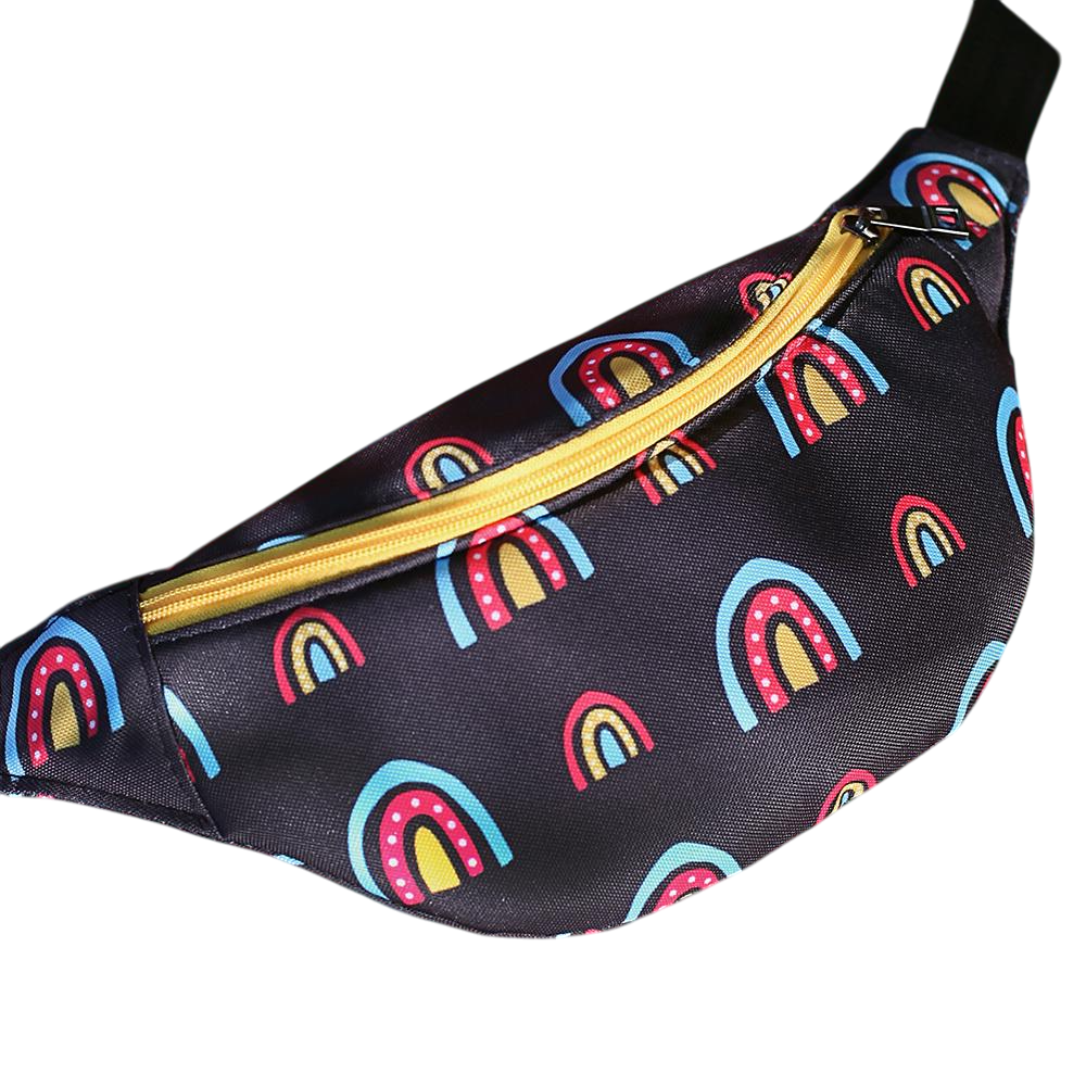 Сумка-бананка через плечо и на пояс Presentville Bumbag Веселые арки 27х16 см (BB_20J015_ZHL)
