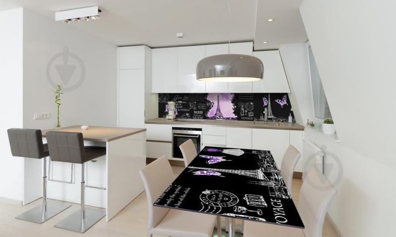 Наклейка виниловая на стол Zatarga «Символы Парижа» 600х1200 мм Z180660st