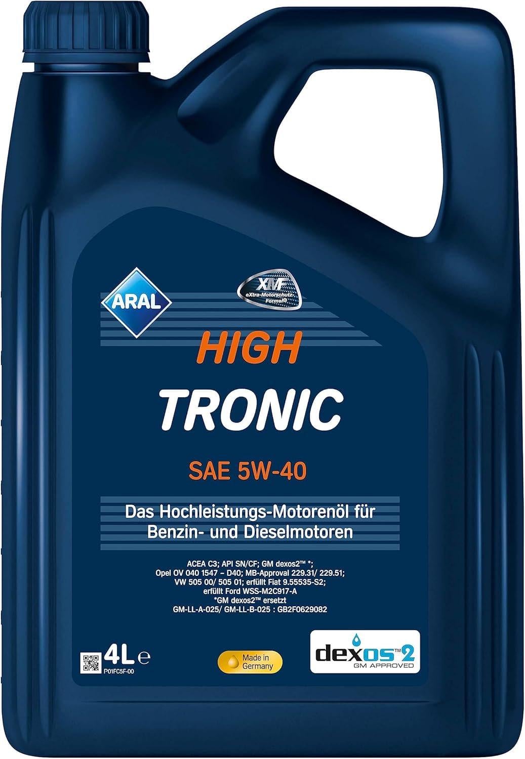 Моторна олива ARAL Hightronic C3 SN/CF 5W-40 4 л (15F47C)