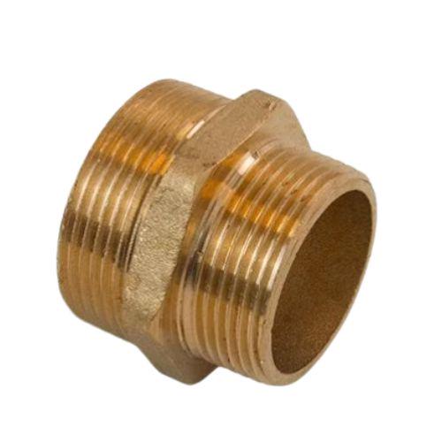 Ниппель переходной Lexline К.0522-В 1 1/4″Н х 1 1/2″Н усиленный латунь