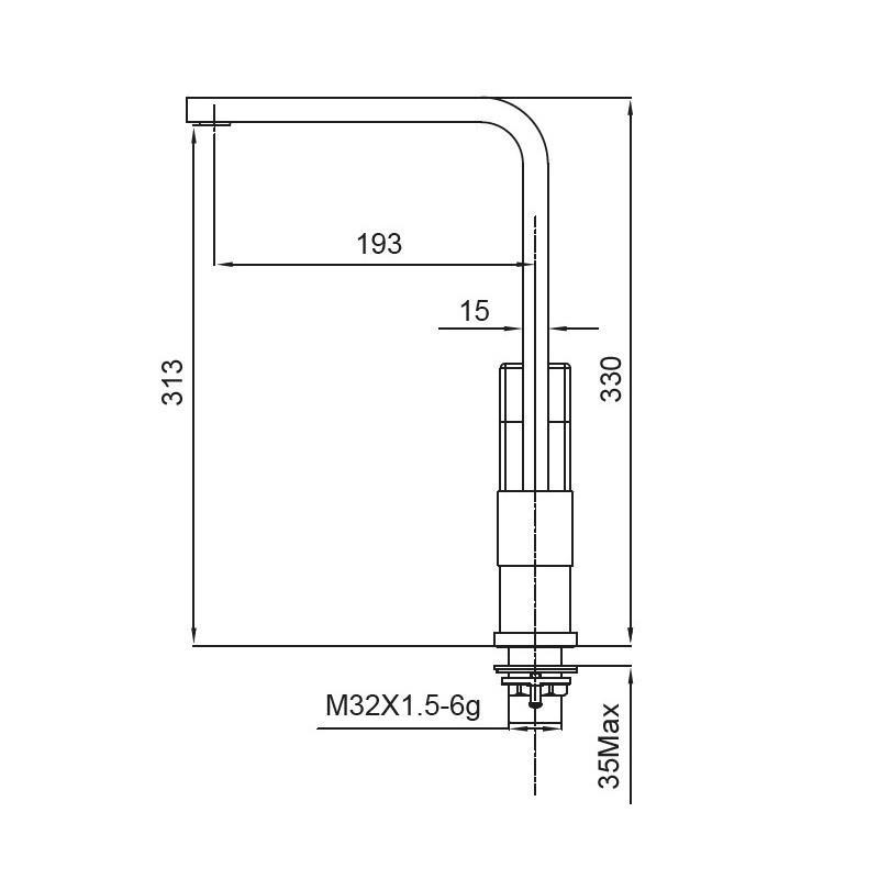 Змішувач для кухні KOER KB-70010-05 Чорний (KR3489) - фото 2