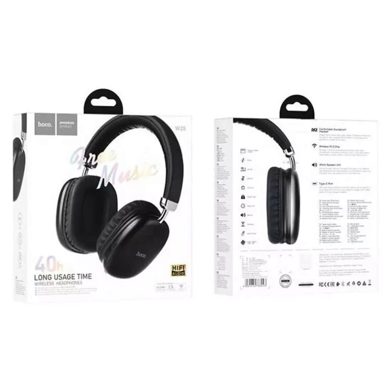 Навушники Hoco W35 BT V5.3 Black (21595690) - фото 6