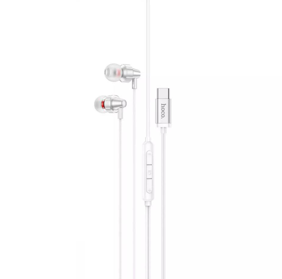 Наушники Hoco M90 Delight Type-C With Microphone 1,2 м Silver (559965)