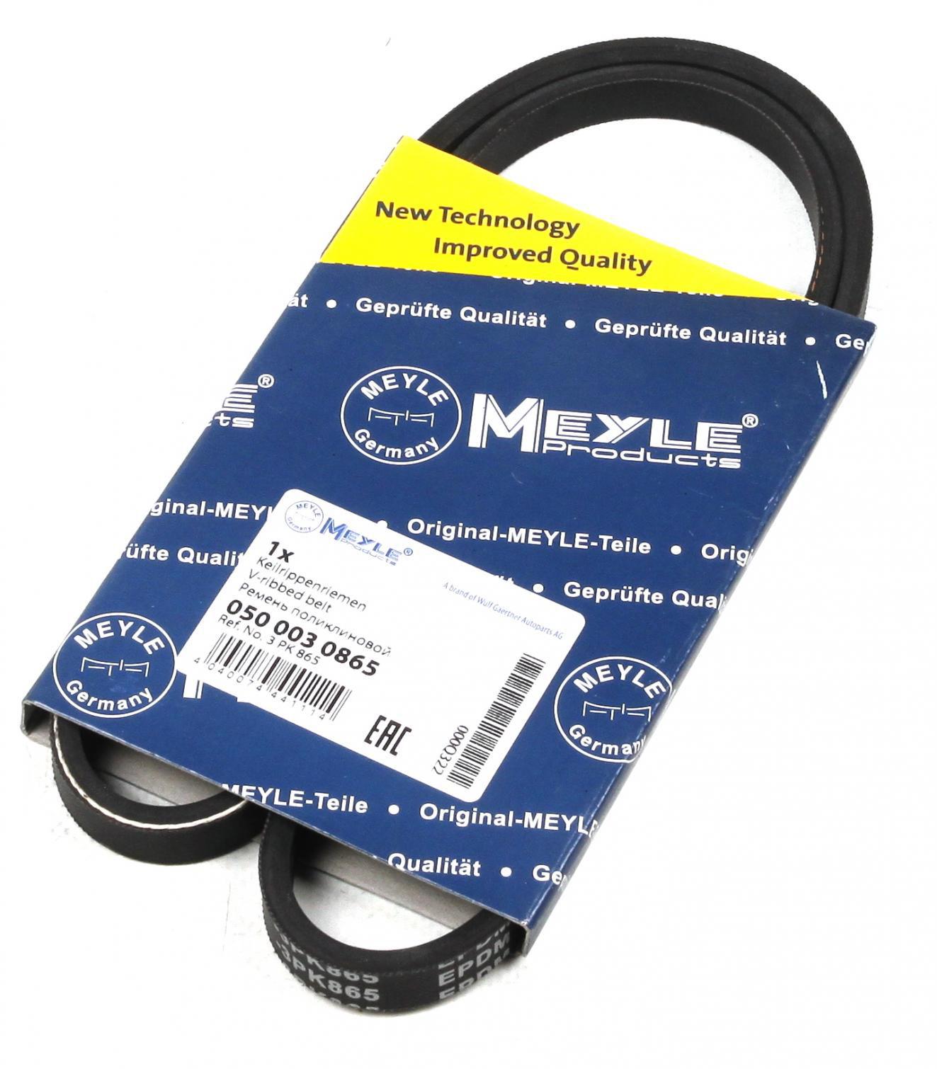 Ремень генератора Meyle Citroen Jumper/Peugeot Boxer 2.5D 96-02 3PK865- 050 003 0865