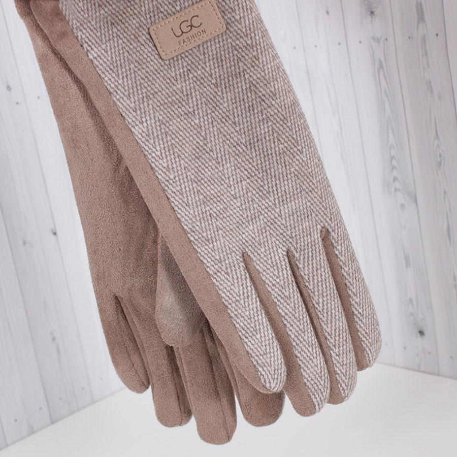 Рукавички жіночі текстильні D3609-3T демісезонні 7"-7,5" Бежевий (2818760322) - фото 4 Рукавички жіночі текстильні D3609-3T демісезонні 7"-7,5" Бежевий (2818760322) - фото 4