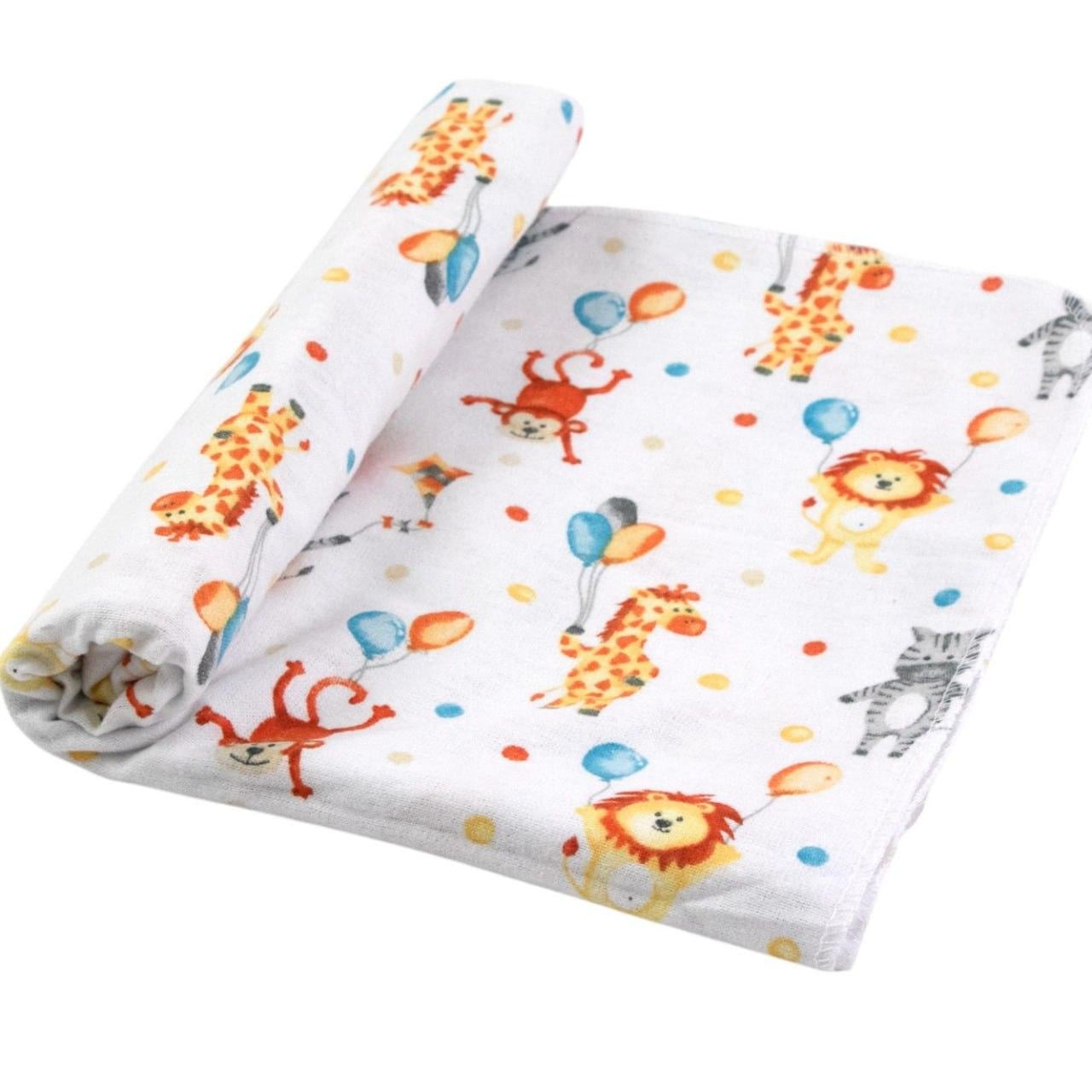 Пеленка фланель Руно Зоопарк 90x110 см (28697)