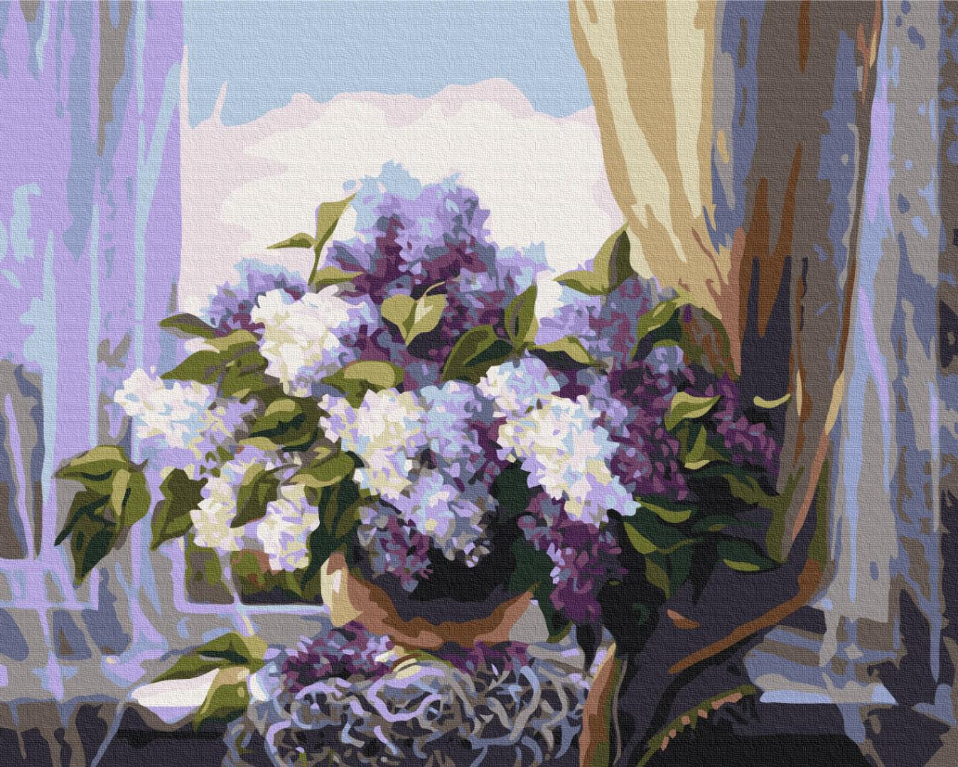 Картина по номерам Brushme Премиум Сирень у окна 40x50 см (PBS8260)