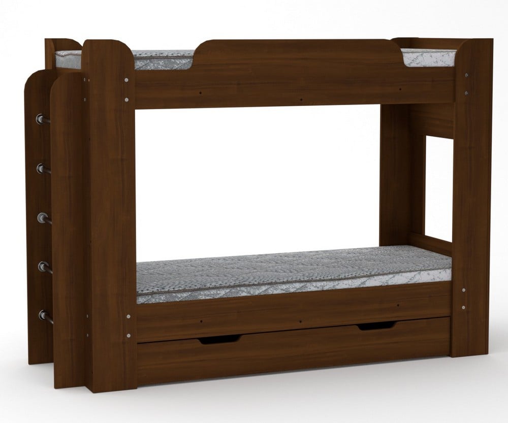 Ліжко двоярусне Компаніт Твікс-1 Горіх екко (11846) - фото 1