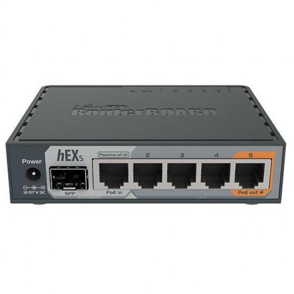 Маршрутизатор Mikrotik hEX S RB760IGS with Dual Core 880 MHz CPU 256 Mb RAM 5LAN Gigabit ports (579028)