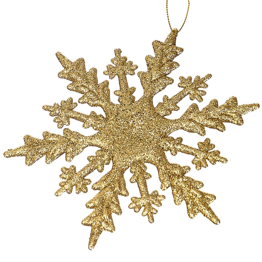 Новогодняя подвеска Elisey Снежинка 1 шт. Золотой (021NZ)