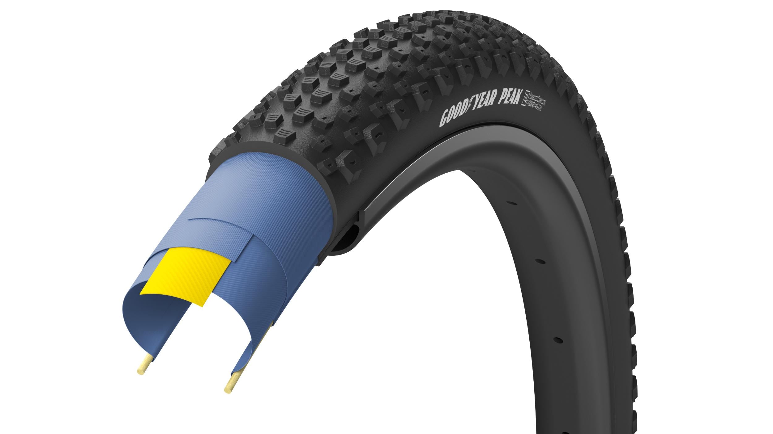 Покрышка велосипедная GoodYear PEAK tubeless complete folding 120tpi 700x40/40-622 Black (TIR-37-34)