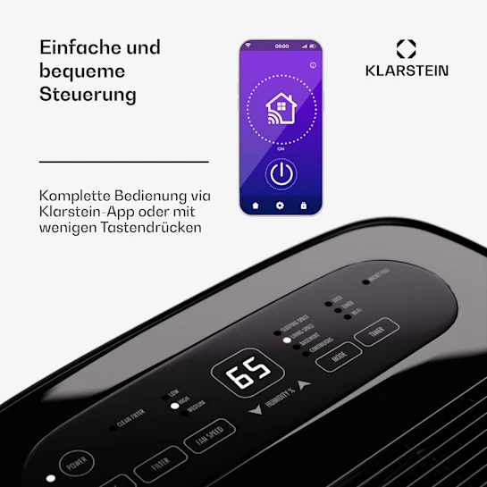 Осушитель воздуха KLARSTEIN DryFy Connect 60 компрессионный 45-65 м² (10045546) - фото 2 Осушитель воздуха KLARSTEIN DryFy Connect 60 компрессионный 45-65 м² (10045546) - фото 2