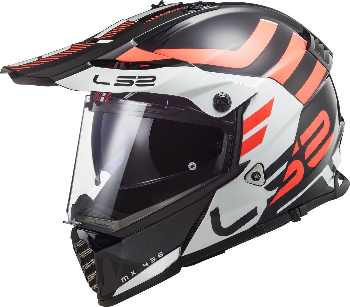Мотошлем LS2 MX436 Pioneer Evo Adventurer M Black/White (21557)