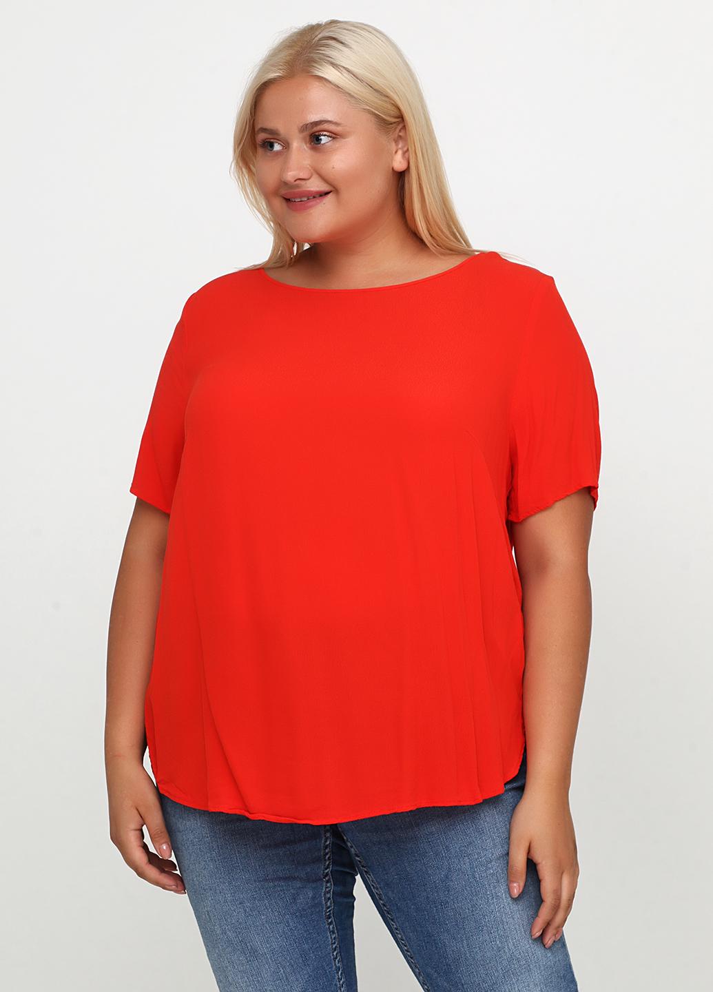 Блуза с коротким рукавом р. 32 Красный (6482567wer)