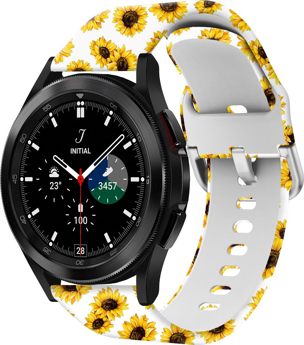 Ремінець Colorful для Galaxy Watch 4 Classic Sunflower 46 мм White (28413)