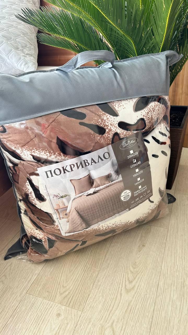 Покрывало стеганое 220х240 см Коричневый (Д-Мpled+poduska005-01) - фото 5