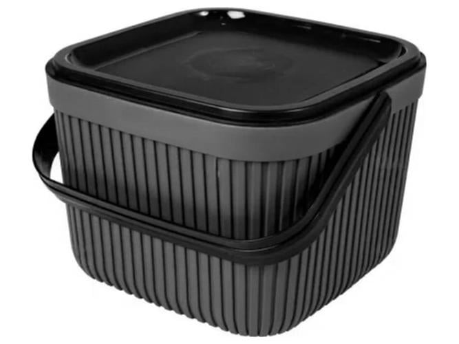 Кошик Herevin Grey з ручкою та кришкою 7 л (MLM-161199-012) - фото 1 Кошик Herevin Grey з ручкою та кришкою 7 л (MLM-161199-012) - фото 1