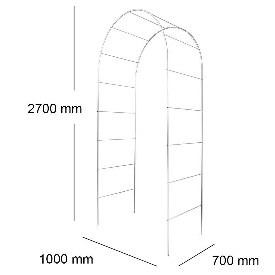Опора для рослин арка садова 2700х1000х800 мм d 16 мм/d 8 мм (АС-D16/D8-2700*1000*800) - фото 2