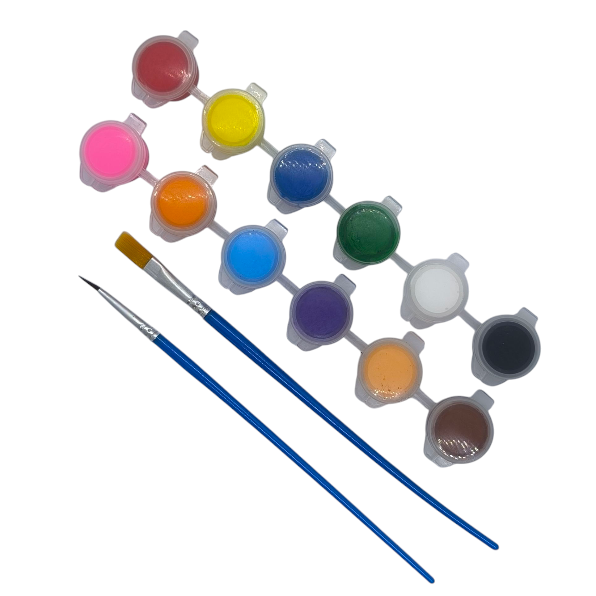 Краски акриловые с кисточкой по 2 мл 12 цветов (26394500)