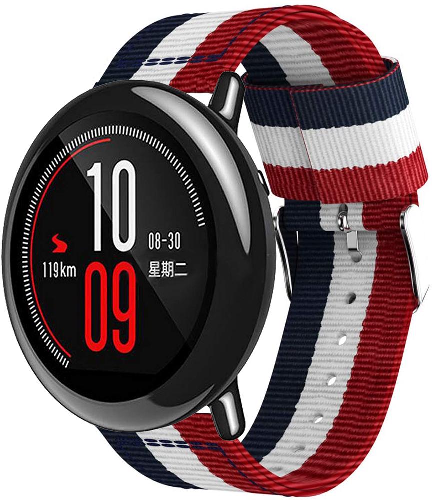 Ремешок тканевый Canvas для Amazfit Pace Red/White/Blue (19689)