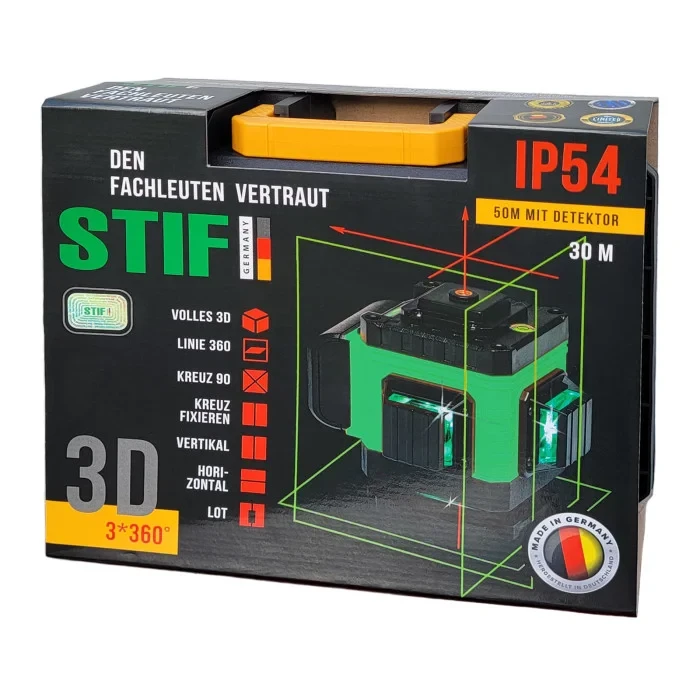 Уровень STIF Germany BL-05GR 3D с микролифтом