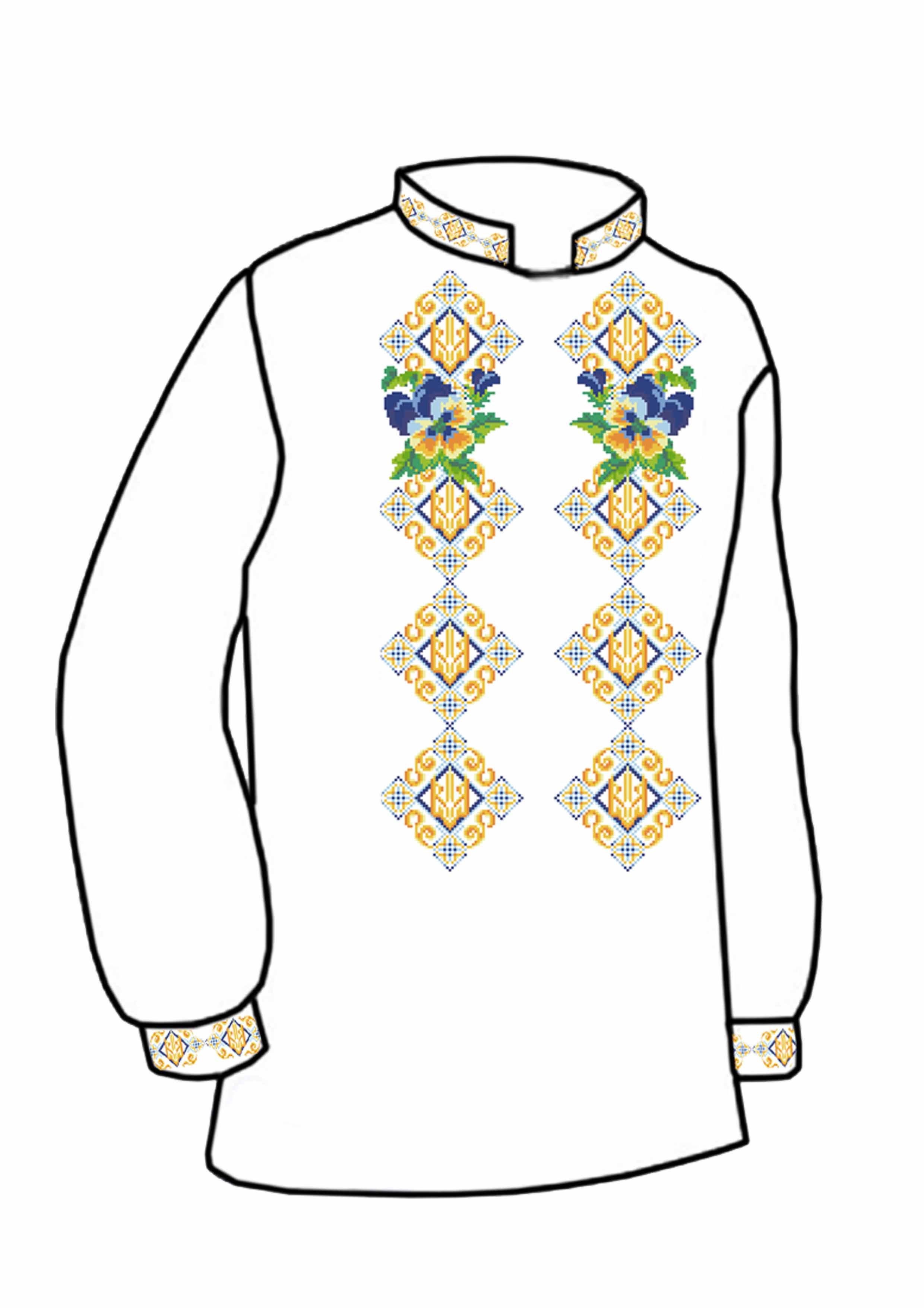 Заготовка для вишивки нитками або бісером сорочка СЧ-6 домоткане полотно Заготовка для вишивки нитками або бісером сорочка СЧ-6 домоткане полотно