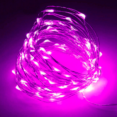 Гірлянда світлодіодна Ltl Роса 100 led 10 м нитка Фіолетовий