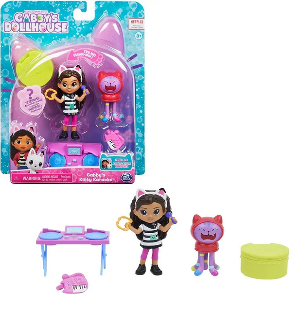 Игровой набор Gabby's Dollhouse Kitty Karaoke Кукла Габби и Китти в коробке