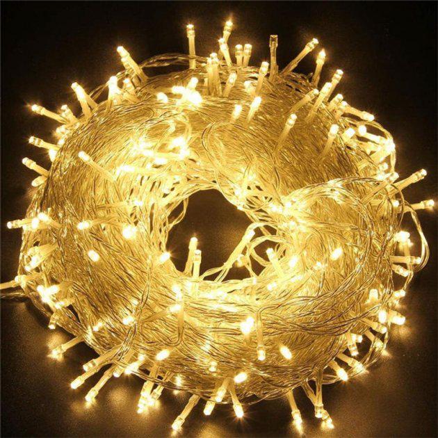Гирлянда светодиодная Лампочки 13 м Теплый белый (ULT-6165002)