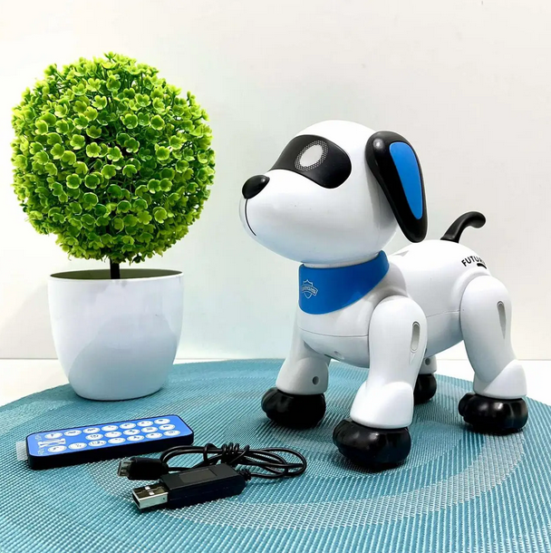 Песик на радіокеруванні ТК-02490 TK Group озвучування українською мовою звуки казки пісні мелодії світло та трюки в коробці