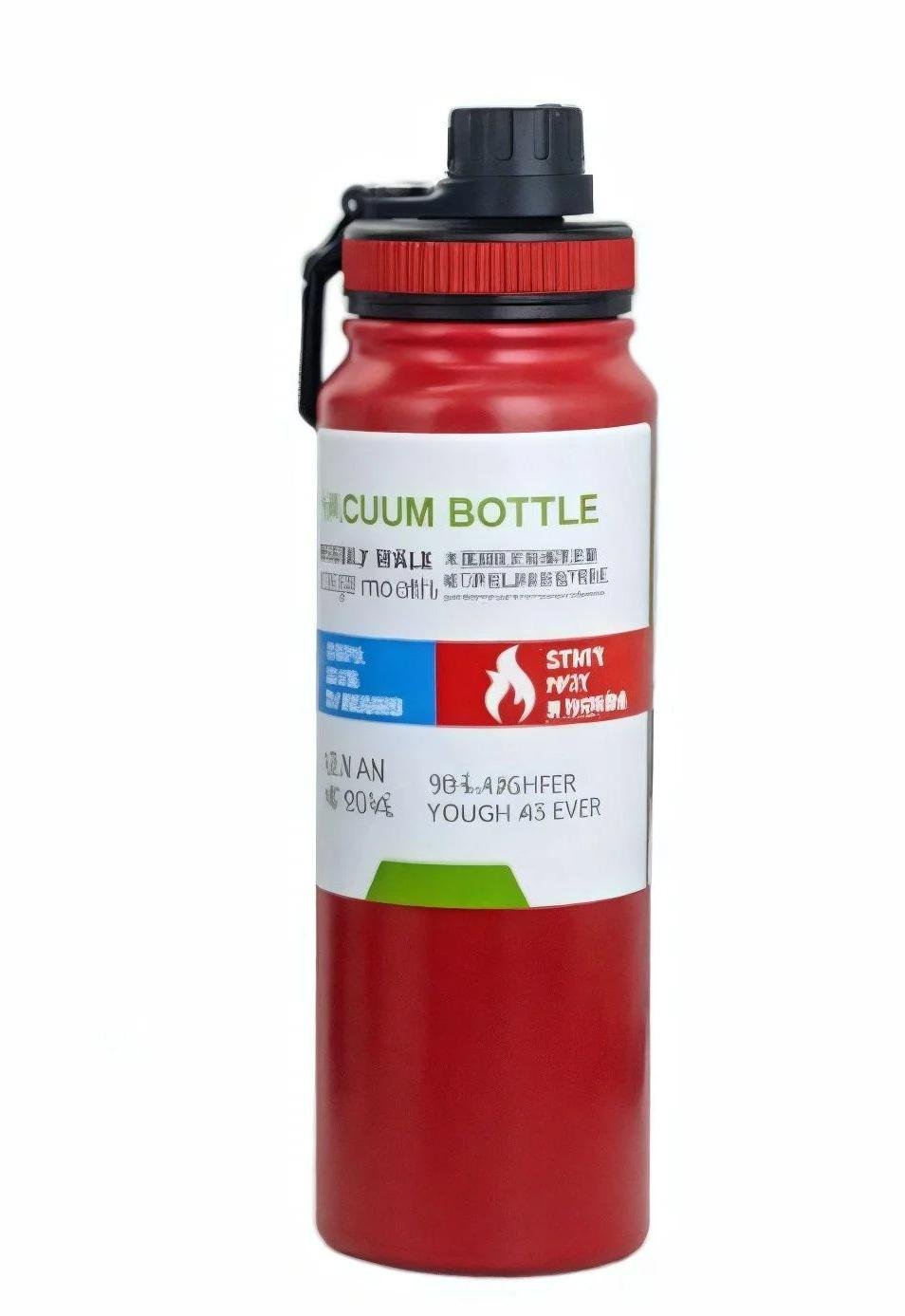Термопляшка спортивна з нержавіючої сталі вакуумна 800 мл Red