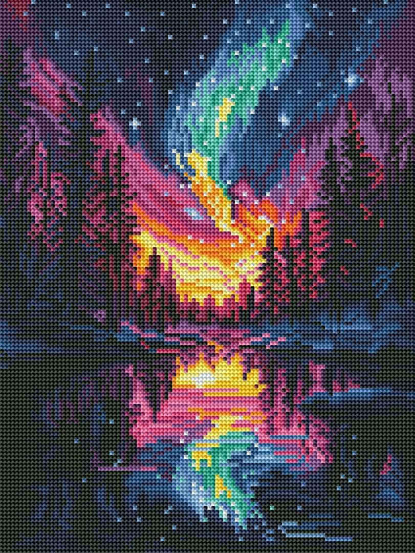 Алмазная мозаика Brushme Северное сияние 30x40 см (DBS54206)