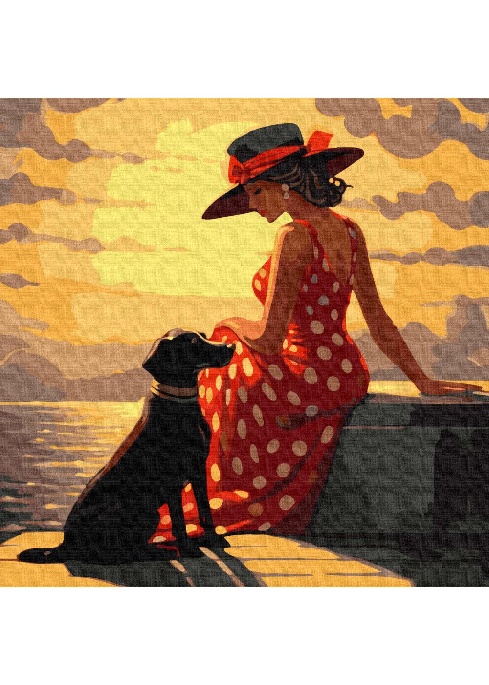 Картина по номерам Ідейка Утренняя прогулка 40х40 (KHO2540)