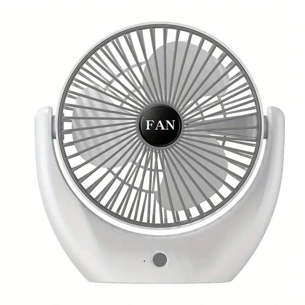 Вентилятор портативный настольный Portable Fan PF-17 USB аккумуляторный 3 скорости 1200 мАч 180° Белый (SS-119)
